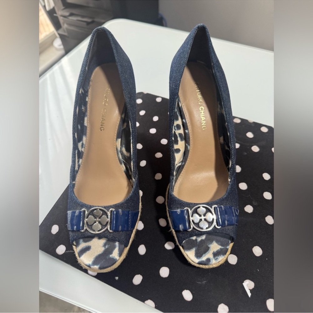 ARTURO CHIANG DENIM WEDGES